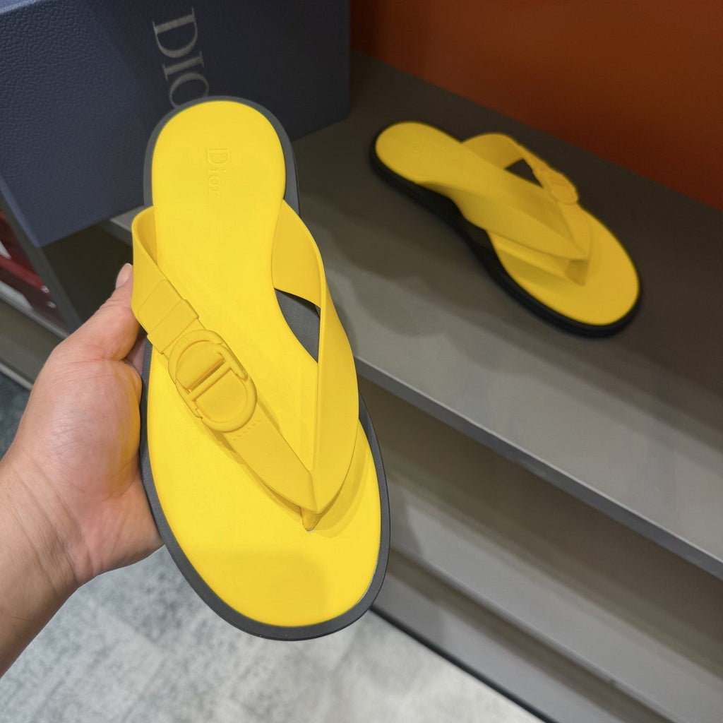 Dior Thong Sandals with Circular Strap Accent