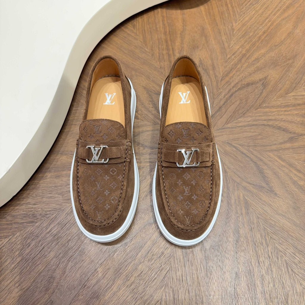 Louis Vuitton Men's Embossed Slip-On Sneakers