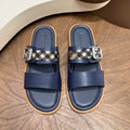Burberry Plaid Buckle Slide Sandals