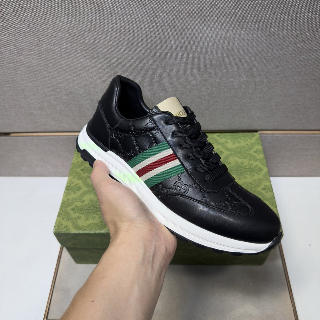 Gucci Men's Striped Low-Top Sneakers
