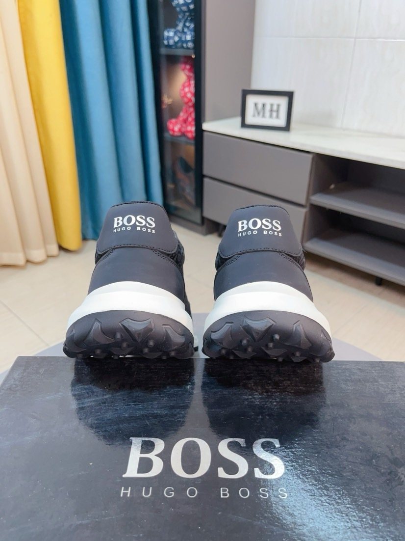 BOSS Low-Top Lace-Up Sneakers - Dark Treaded Outsole