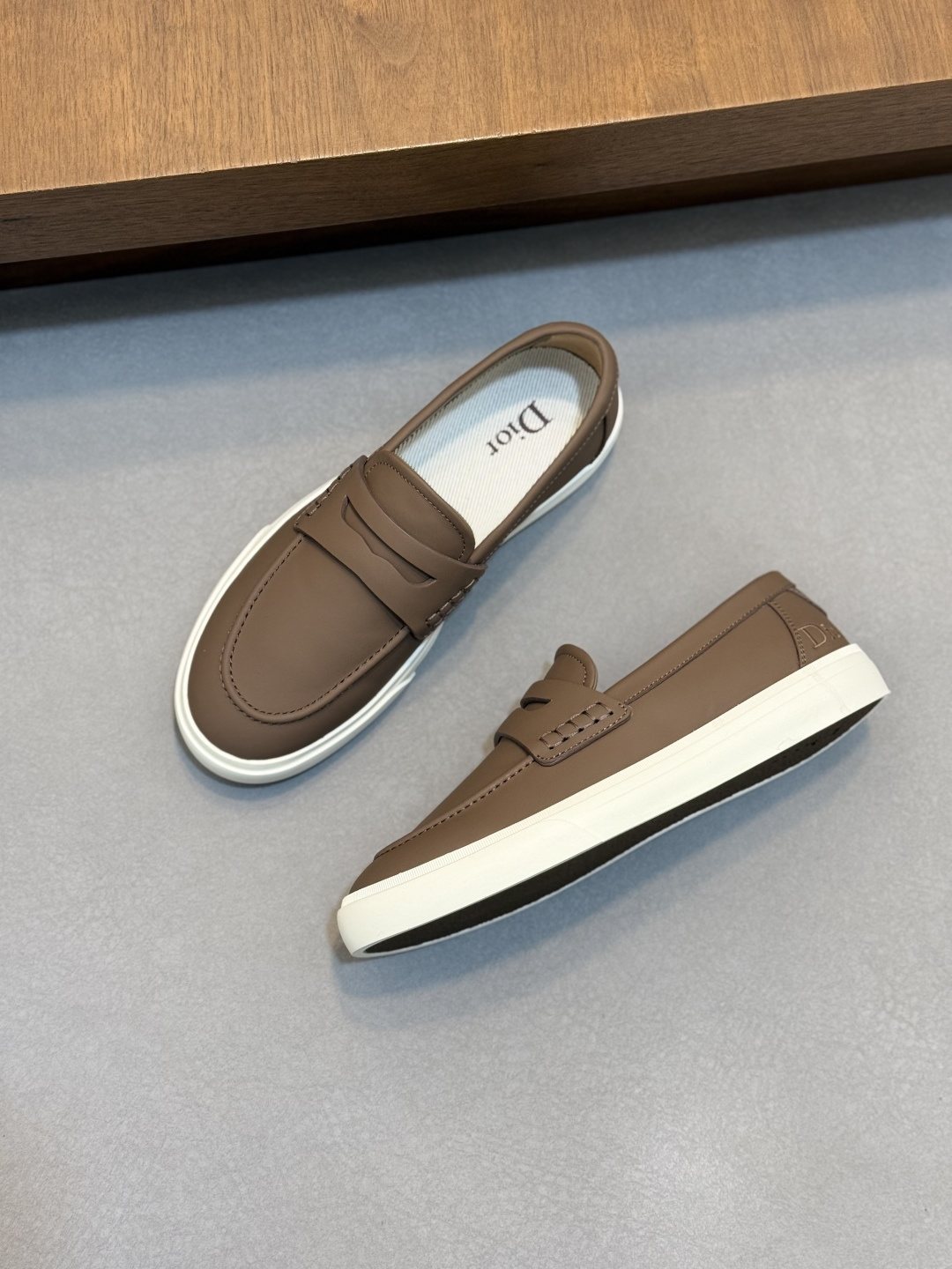 Dior Men's Vamp-Strap Slip-On Shoes