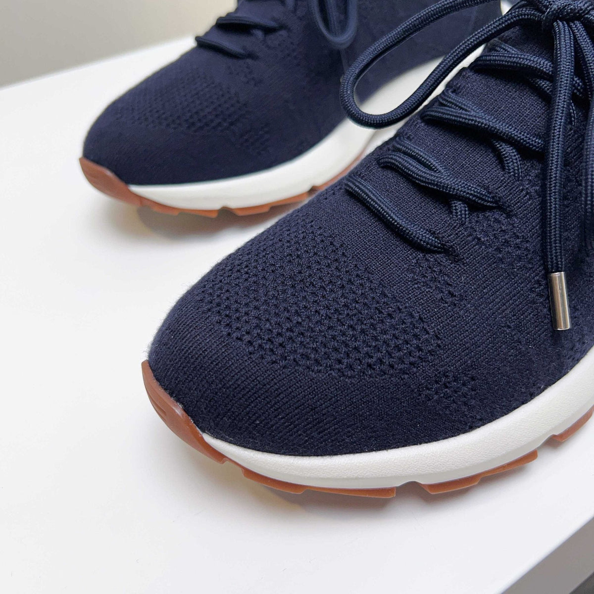 Dior Knit Lace-Up Sneakers - Rear Pull Tab