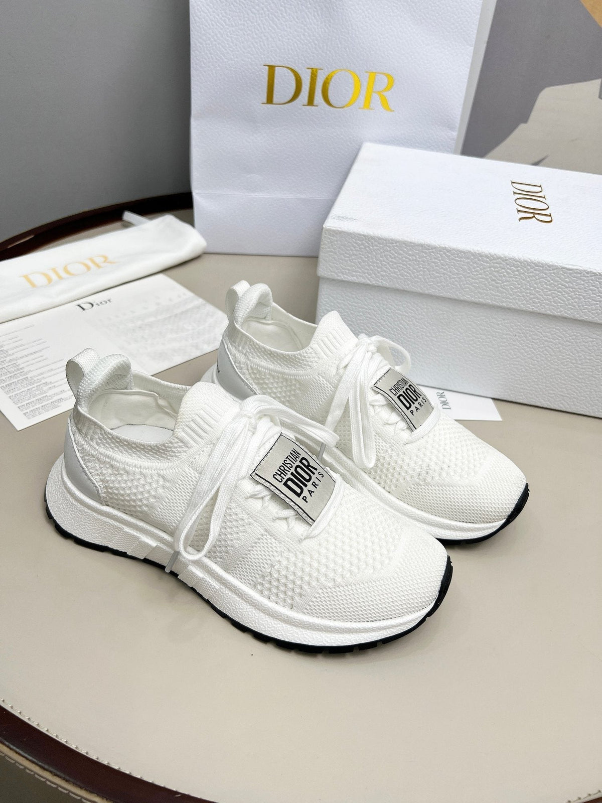 Dior Knit Lace-Up Sneakers - Padded Collar