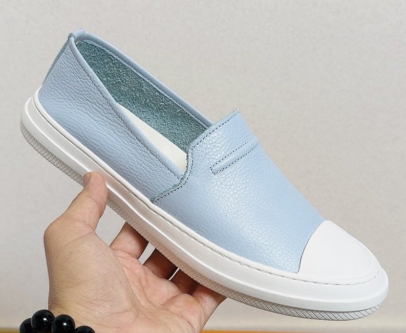 Gucci White-Toe Slip-On Shoes