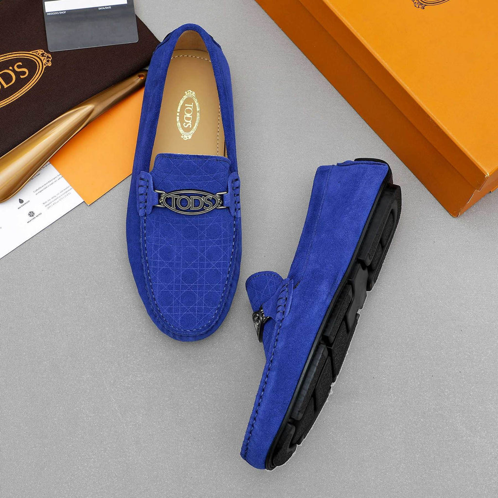TOD'S Men's Suede Metal-Hardware Loafers