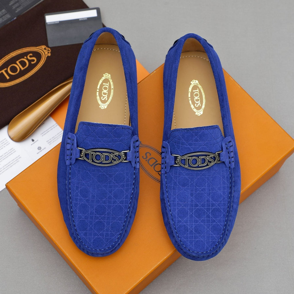 TOD'S Men's Suede Metal-Hardware Loafers