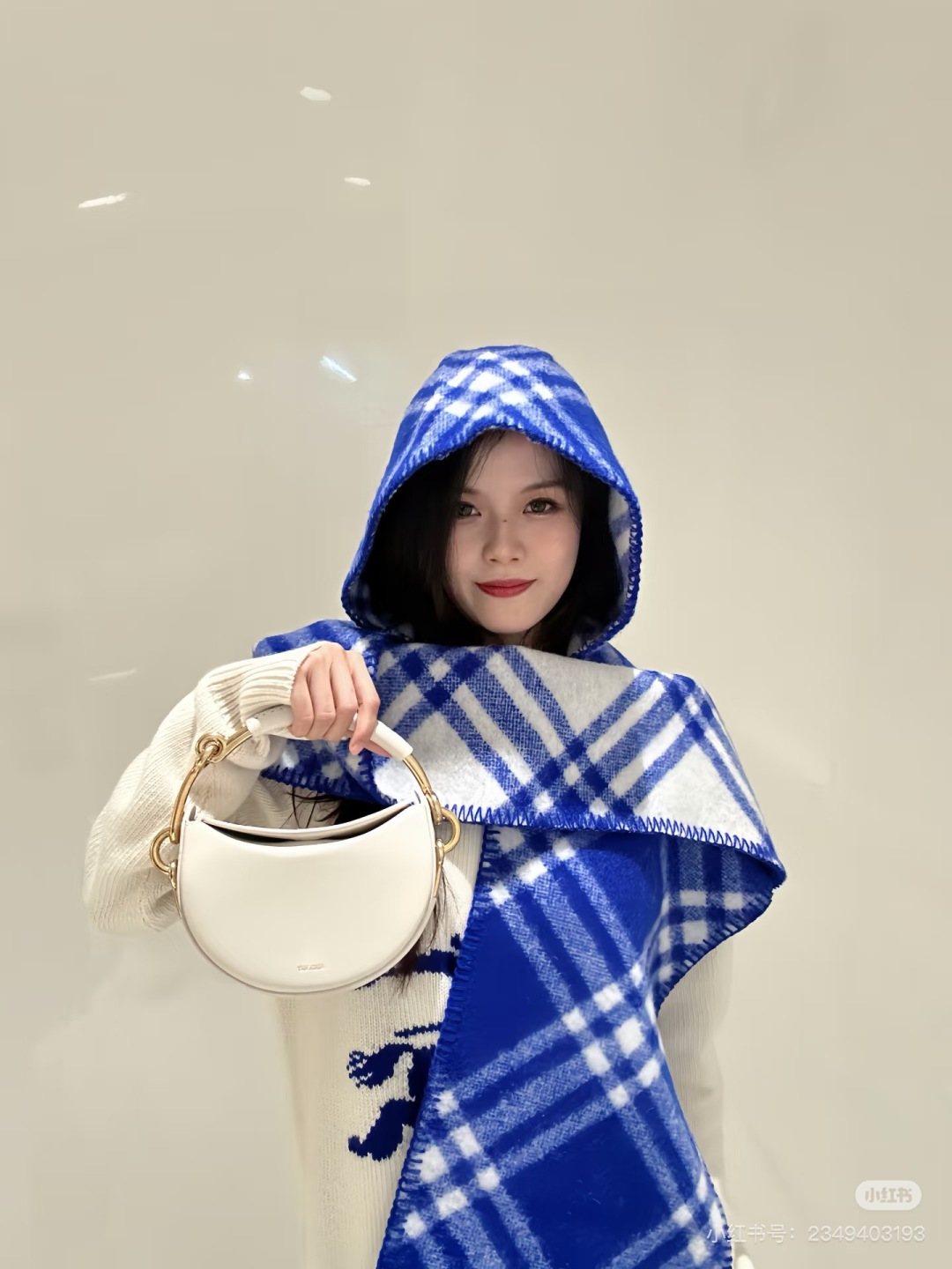 Burberry Plaid Hooded Scarf Wrap