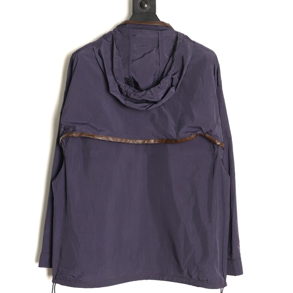Loewe Contrast-Pocket Hooded Zip Jacket - Navy
