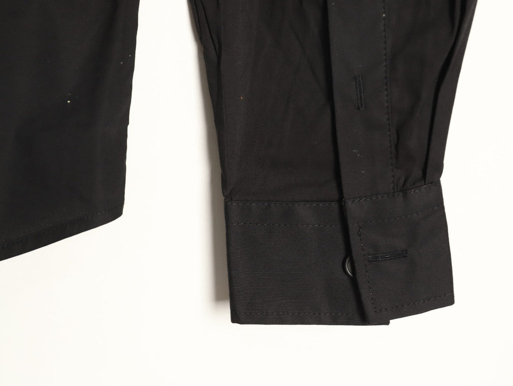 Burberry Equestrian Emblem Long-Sleeve Shirt - Black